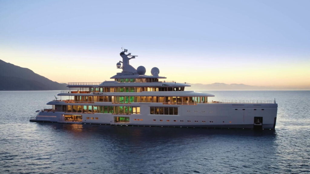 Luminosity Benetti Superyacht Evening Open Decks and Lighting