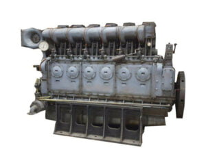 Old marine diesel engine
